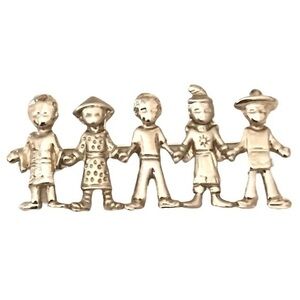 Vintage Premier Designs "Children of the World" Pin Brooch